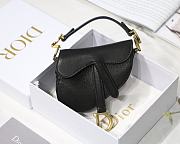 Dior Saddle Mini Black M6008 Size 12 x 7.5 x 5 cm - 1