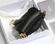 Dior Saddle Mini Black M6008 Size 12 x 7.5 x 5 cm - 4