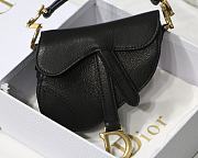 Dior Saddle Mini Black M6008 Size 12 x 7.5 x 5 cm - 3