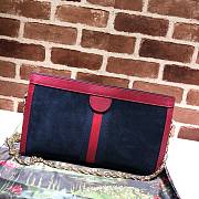 Gucci Single-Shoulder Dark Blue With Red 503876 Size 32.5 x 20 x 10 cm - 6