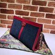 Gucci Single-Shoulder Dark Blue With Red 503876 Size 32.5 x 20 x 10 cm - 2