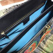 Gucci Single-Shoulder Dark Blue Embroidery 503876 Size 32.5 x 20 x 10 cm - 4