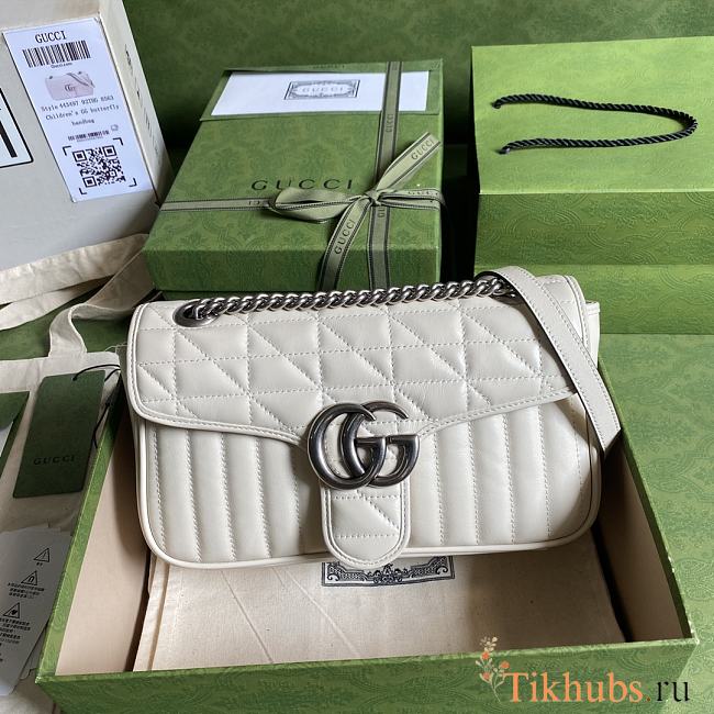 Gucci GG Marmont White 443497 Size 26 x 15 x 7 cm - 1