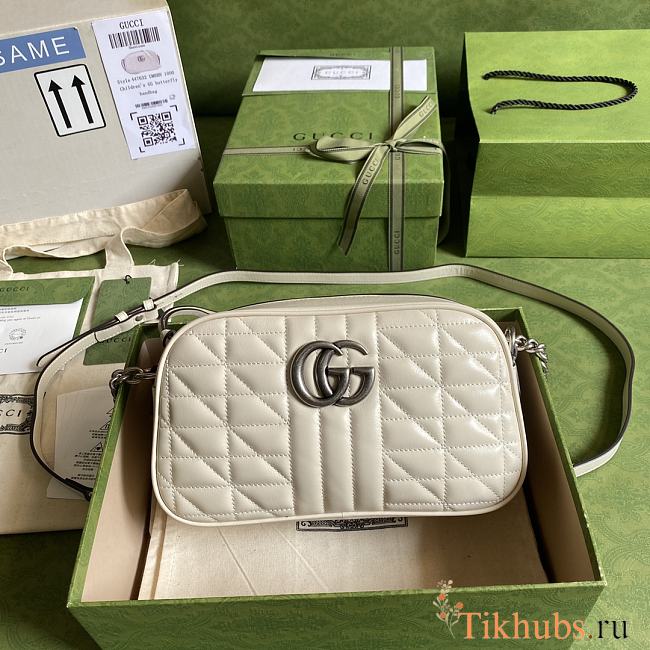 Gucci GG Marmont White 447632 Size 24 x 12 x 7 cm - 1