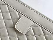 YSL Victoire Baby Clutch In Leather White 657361 Size 28.5 x 19.5 x 5.5 cm - 5