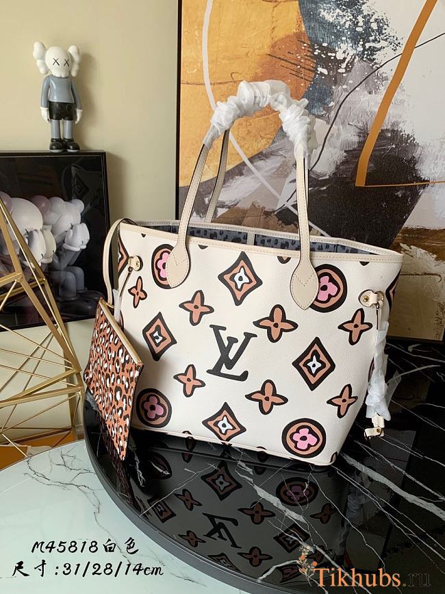 LV Neverfull M45819 Wild at Heart Size 31 x 28 x 14 cm - 1