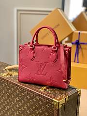 LV Onthego Rose Red M45660 Size 25 x 19 x 11.5 cm - 1