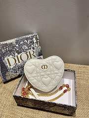 Dioramour Dior Caro Heart Chain Bag 5097 Size 11 x 10 x 1.5 cm - 5