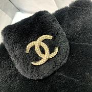 Chanel Diamond Plush Bucket Bag Black AS2257 Size 16 x 18 x 12 cm - 2