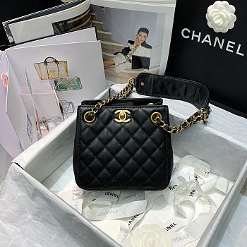 Chanel Bucket Bag Black AS2230 Size 15.5 x 15 x 12.5 cm