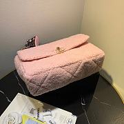 Chanel Lamb Wool Fabric Pink Size 30 x 20 x 10 cm - 5