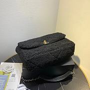 Chanel Lamb Wool Fabric Black Size 30 x 20 x 10 cm - 4