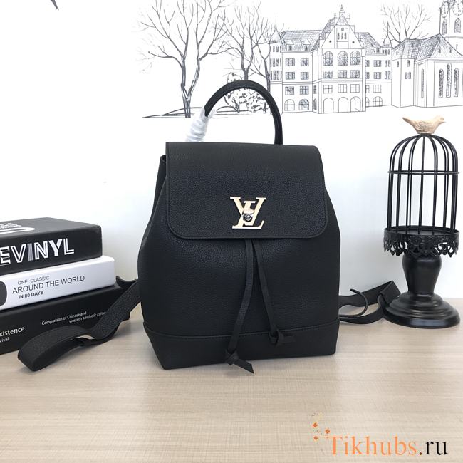 LV Lockme Backpack Black M41815 Size 22 x 28 x 13 cm - 1