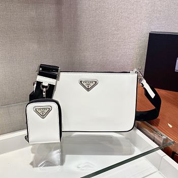 Prada Shoulder Bag White 2VH129 Size 22 x 14 x 2.5 cm