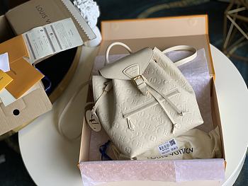 LV Montsouris Backpack White M45205 Size 27.5 x 33 x 14 cm