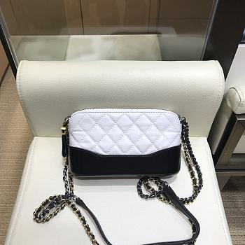 Chanel Gabrielle White/Black 94505 Size 18 x 6 x 11 cm