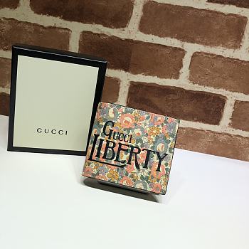 Gucci Wallet Floral Print 636248 Size 11 x 9 cm