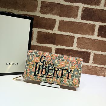 Gucci Long Wallet Floral Print 636249 Size 19 x 10.5 x 2 cm