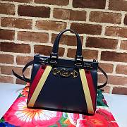 Gucci Handle Bag Blue and Red Apricot 569712 Size 27 x 22 x 10 cm - 1