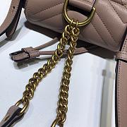 Gucci GG Marmont Matelassé Backpack Milk Tea 528129 Size 19 x 18.5 x 10 cm - 4