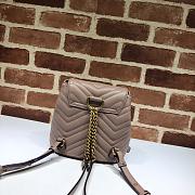 Gucci GG Marmont Matelassé Backpack Milk Tea 528129 Size 19 x 18.5 x 10 cm - 3