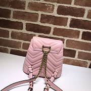 Gucci GG Marmont Matelassé Backpack Light Pink 528129 Size 19 x 18.5 x 10 cm - 3