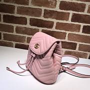 Gucci GG Marmont Matelassé Backpack Light Pink 528129 Size 19 x 18.5 x 10 cm - 2