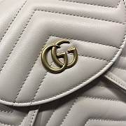 Gucci GG Marmont Matelassé Backpack White 528129 Size 19 x 18.5 x 10 cm - 5