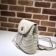 Gucci GG Marmont Matelassé Backpack White 528129 Size 19 x 18.5 x 10 cm - 3