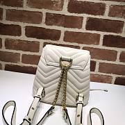 Gucci GG Marmont Matelassé Backpack White 528129 Size 19 x 18.5 x 10 cm - 2