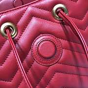 Gucci GG Marmont Matelassé Backpack Red 528129 Size 19 x 18.5 x 10 cm - 6