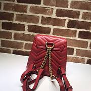 Gucci GG Marmont Matelassé Backpack Red 528129 Size 19 x 18.5 x 10 cm - 5
