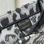 Dior Book Tote Shopping Bag Gray Leopard Print Large 1286 Size 41 x 32 cm - 3