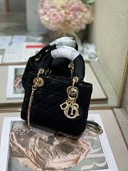 Dior Mini 3D Crystal Buckle Velvet Princess Bag Size 17 cm - 3