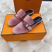 Hermes Pink Flats - 5