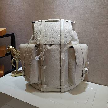 LV Christopher Large Backpack White M53286 Size 44 x 49 x 22 cm
