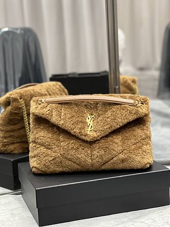 YSL Loulou Wool And Leather 577475 Size 35 × 23 × 13.5 cm