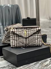 YSL Loulou Puffer Brown/White 577476 Size 29 × 17 × 11 cm - 1