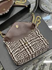 YSL Loulou Puffer Brown/White 620333 Size 23 × 15.5 × 5.8 cm - 6