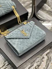 YSL Envelope Frosted Bag 487206 Size 24 × 17.5 × 6 cm - 4