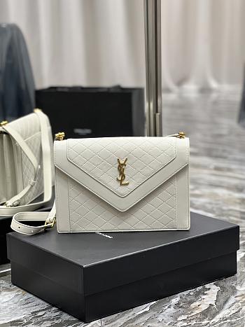 YSL Gaby Envelope Bag White 668893 Size 26 × 18 × 5 cm