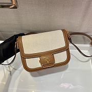 Prada Canvas Shoulder Bag 1BD217 Size 20.5 x 14 x 5 cm - 5