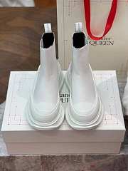 Alexander McQueen Boots Leather in White - 5