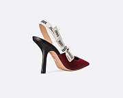 Dior heels red fabric 10cm  - 6