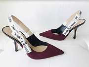 Dior heels red fabric 10cm  - 4
