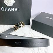 Chanel Calfskin And Golden Metal Belt Black - 4