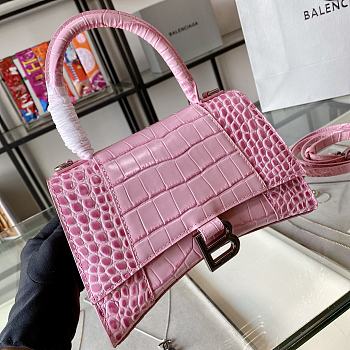 Balenciaga Sakura Pink Crocodile Pattern Size 19 x 8 x 21 cm