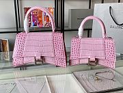 Balenciaga Sakura Pink Crocodile Pattern Size 23 x 10 x 24 cm - 2