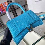 Balenciaga Sakura Blue Crocodile Pattern Size 19 x 8 x 21 cm - 6