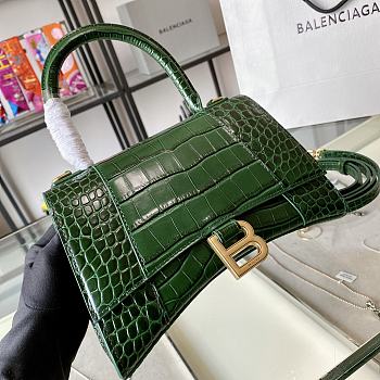 Balenciaga Sakura Green Crocodile Pattern Size 19 x 8 x 21 cm